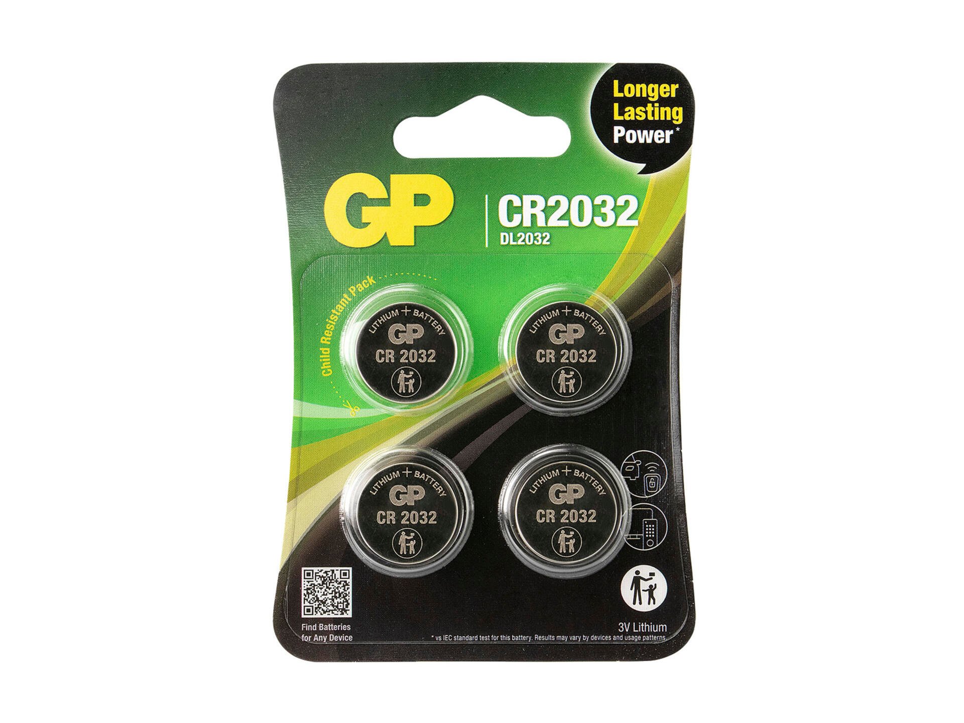 GP CR2430 pile bouton lithium 3V 2 pièces