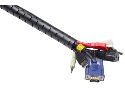 Cable Zipper Cord rangement de câbles 2,5m 25mm noir 1