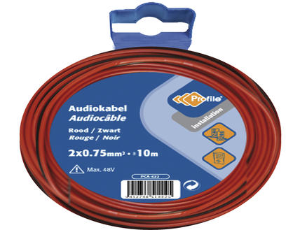 Profile Câble audio 2G 0,75mm² 10m rouge et noir 1