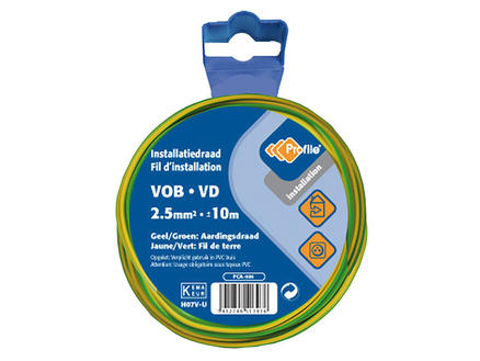 Profile Câble de terre VOB 2,5 jaune-vert 10m blister 1