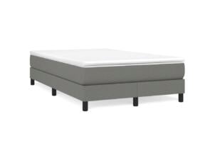 Cadre de lit tissu 120x200 cm gris foncé