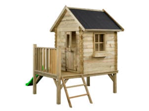 Swing King Camilla cabane enfant sur pilotis + toboggan vert pomme