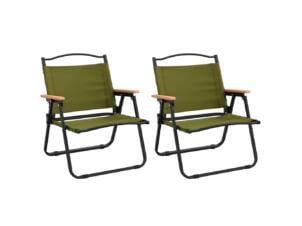 Campingstoel oxford stof 54x43x59 cm groen 2 stuks