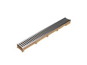 Caniveau avec grille galvanisé 100x6cm polybéton