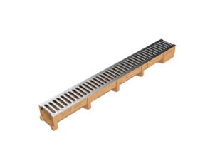Caniveau avec grille galvanisé 100x9cm polybéton