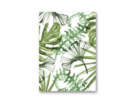 Art for the Home Canvasdoek 50x70 cm tropische bladeren 1