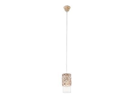 Eglo Cardigan hanglamp E27 max. 60W wit/bruin