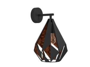 Eglo Carlton applique murale E27 max. 60W noir/cuivre