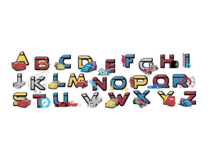 Disney Cars muurstickers alfabet meerkleurig 1