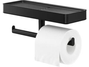 Tiger Carv WC-rolhouder met planchet zwart