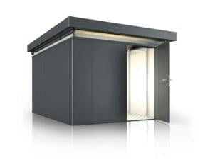 Biohort CasaNova tuinhuis rechts 330x430x250 cm donkergrijs metallic