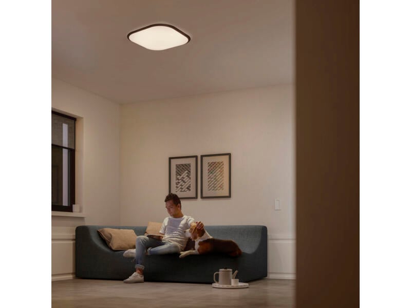 Philips Cavanal LED plafondlamp vierkant 18W wit dimbaar