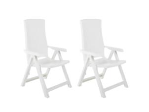 Chaise de jardin bois d'acacia inclinable 2 pièces