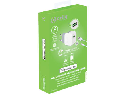 Celly Chargeur USB MFI 2,4A 1