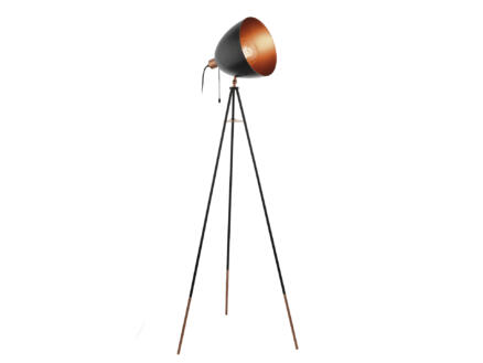 Eglo Chester lampadaire trépied E27 60W noir/cuivre 1