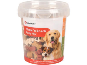 Flamingo Chew 'n Snack Party Mix snack chien 500g