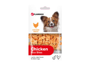 Flamingo Chicken Snack Rice Bites snack chien poulet/riz 85g