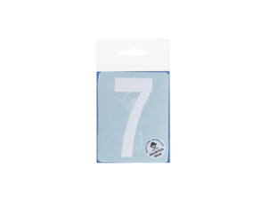 Chiffre autocollant 7 90mm blanc mat