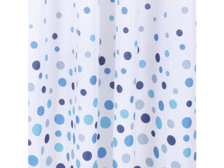 Differnz Circles rideau de douche 120x200 cm bleu/blanc 1