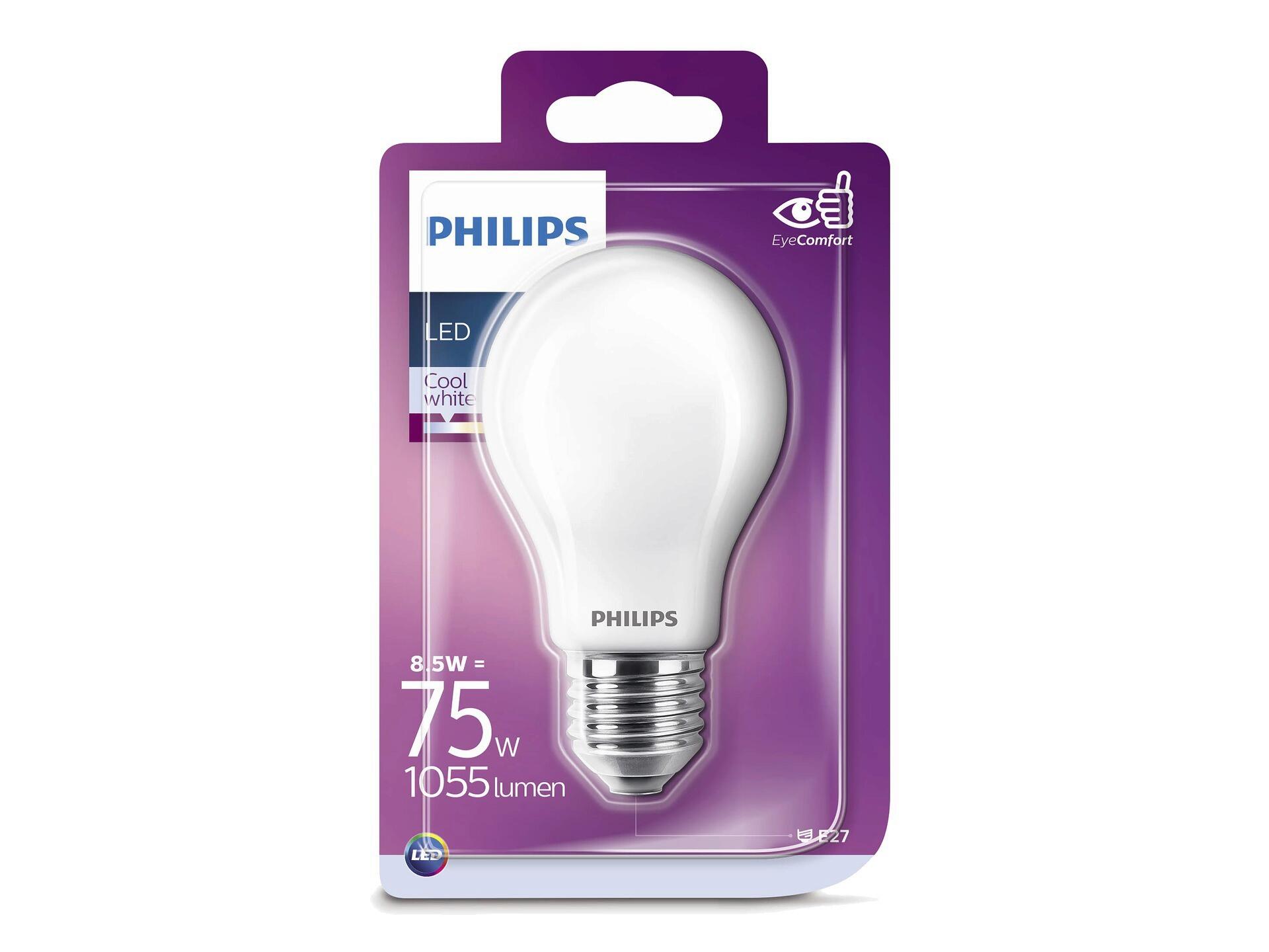Philips Classic ampoule LED poire E27 8,5W blanc froid