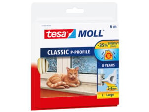 Tesa Classic tochtstrip P 6m 0,9cm wit