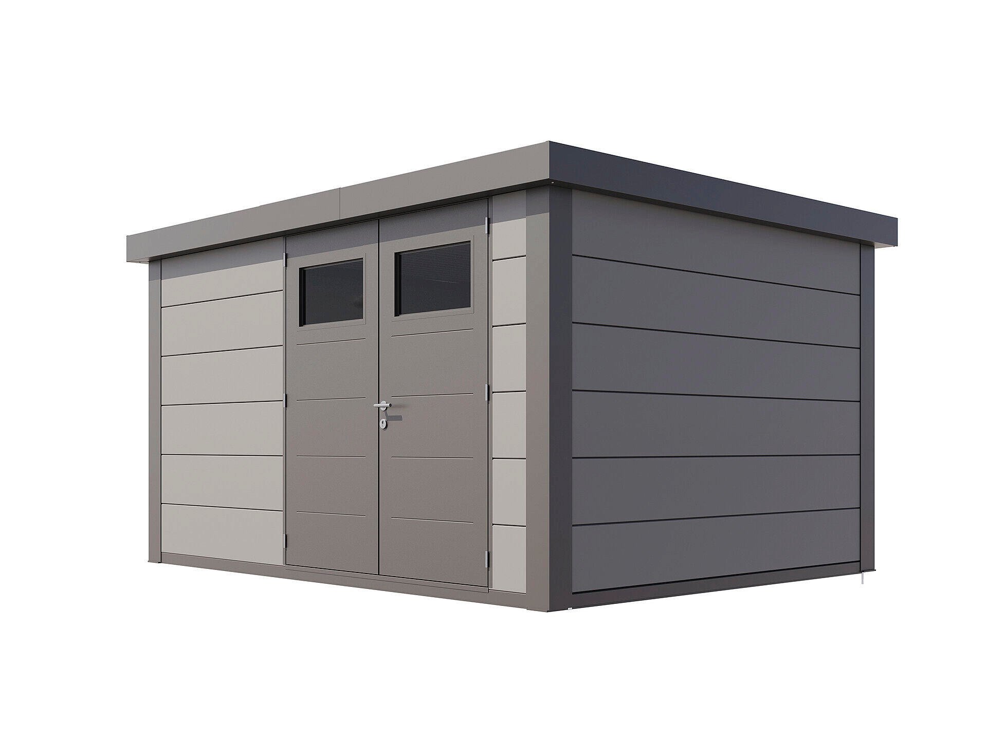 Telluria Classico 3930 abri de jardin en métal 388x298x219 cm gris clair