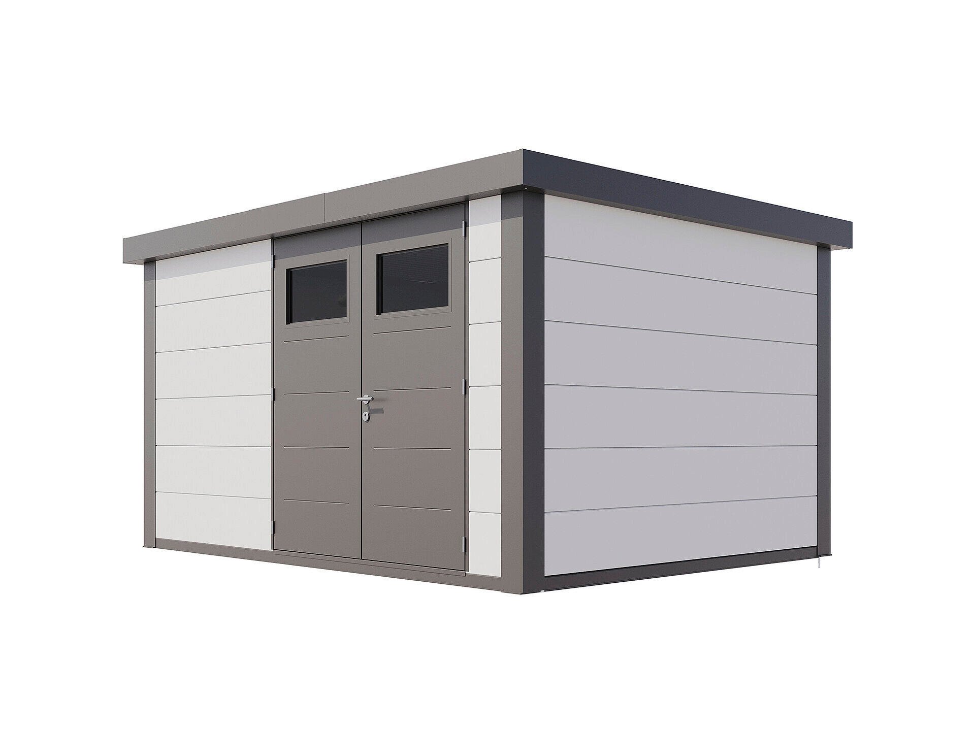 Telluria Classico 3930 abri de jardin en métal 388x298x260 cm blanc/anthracite