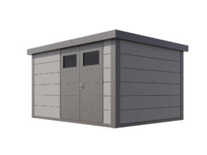 Telluria Classico 3930 metalen tuinhuis 388x298x219 cm lichtgrijs