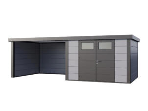 Telluria Classico Lounge L 3330 metalen tuinhuis 328x298x219 cm cm + uitbreiding links 345cm grijs