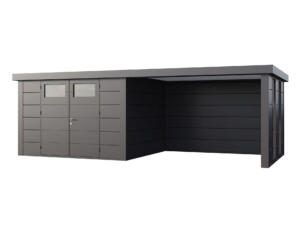 Telluria Classico Lounge L 3330 metalen tuinhuis 328x298x219 cm cm + uitbreiding met ramen rechts 345cm antraciet