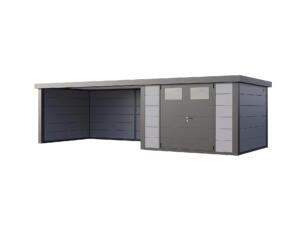 Telluria Classico Lounge XL 3330 metalen tuinhuis 328x298x219 cm + uitbreiding links 464cm grijs