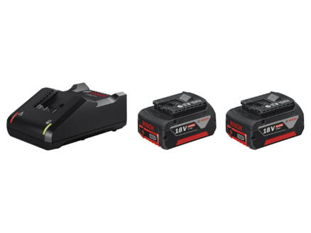 Bosch Professional Click & Go batterie GBA 18V Li-Ion 4Ah + chargeur pack de base 1