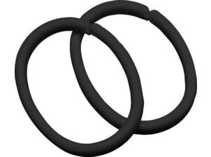 Sealskin Clips douchegordijnringen zwart 12 stuks