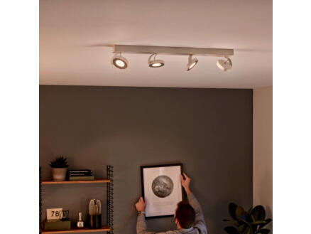 Philips Clockwork barre de spots LED 4x4,5 W dimmable blanc
