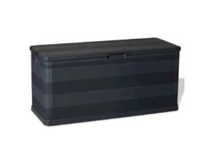 Coffre de jardin 117x45x56 cm noir