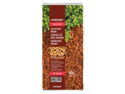 Agrofino Color Decor houtchips 10-40 mm 50l bruin 1