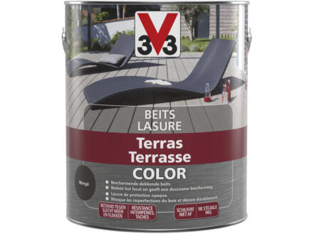 V33 Color houtbeits terras mat 2,5l wengé 1