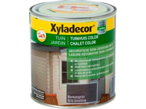 Xyladecor Color houtbeits tuinhuis 1l berkengrijs