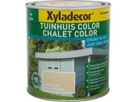 Xyladecor Color houtbeits tuinhuis 1l landelijk wit 1