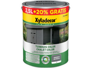 Xyladecor Color houtbeits tuinhuis 2,5l + 0,5l berkengrijs