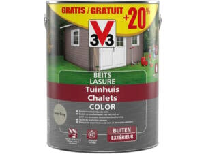 V33 Color houtbeits tuinhuis 2,5l+20% salar grey