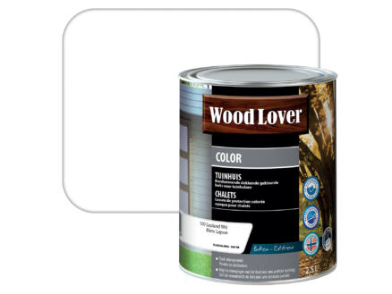 Wood Lover Color houtbeits tuinhuis 2,5l Lapland wit #500 1