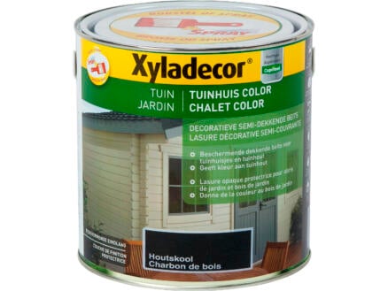 Xyladecor Color houtbeits tuinhuis 2,5l houtskool 1