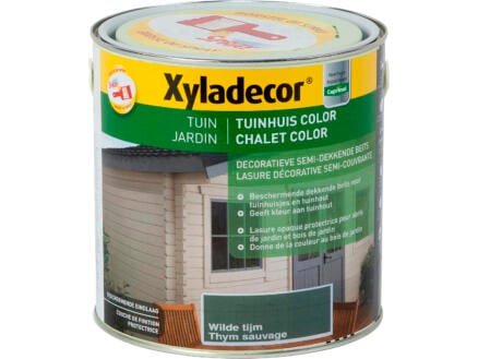 Xyladecor Color houtbeits tuinhuis 2,5l wilde tijm 1