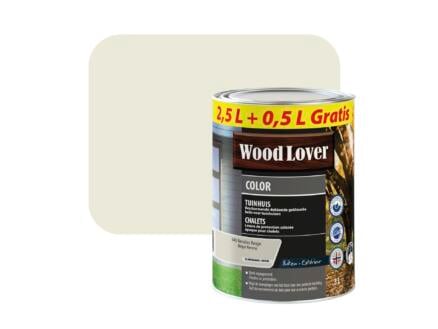 Wood Lover Color houtbeits tuinhuis 3l rendier beige #540 1
