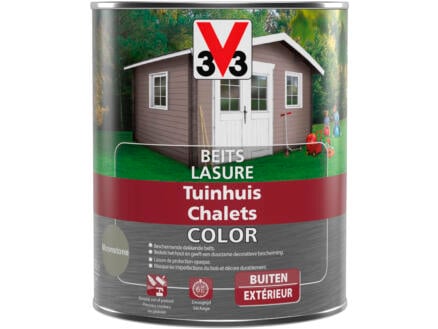 V33 Color houtbeits tuinhuis zijdeglans 0,75l moonstone 1