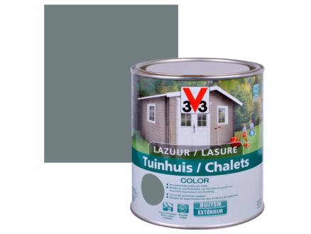 V33 Color houtbeits tuinhuis zijdeglans 0,75l windstorm 1