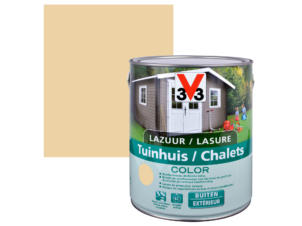 V33 Color houtbeits tuinhuis zijdeglans 2,5l desert
