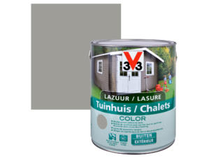 V33 Color houtbeits tuinhuis zijdeglans 2,5l moonstone