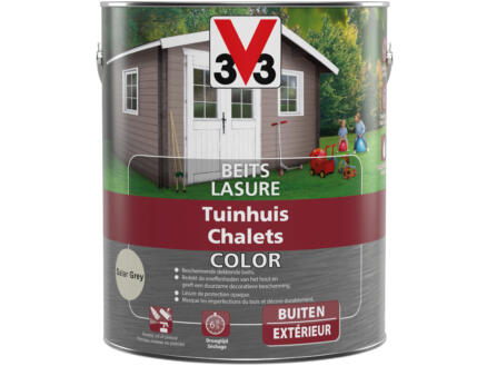 V33 Color lasure bois chalet satin 2,5l salar grey 1